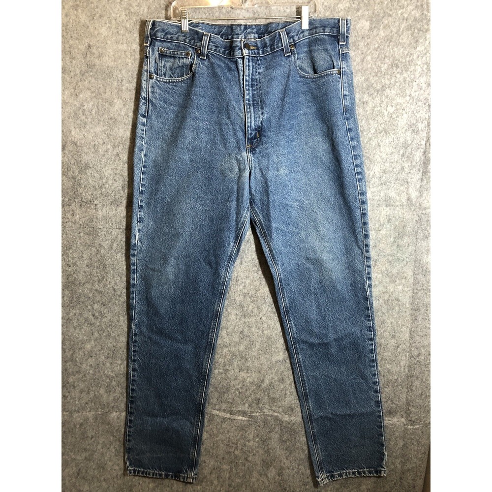 Carhartt Jeans Men 40x36 B18 DST Blue Denim Chore Workwear Utility Casual